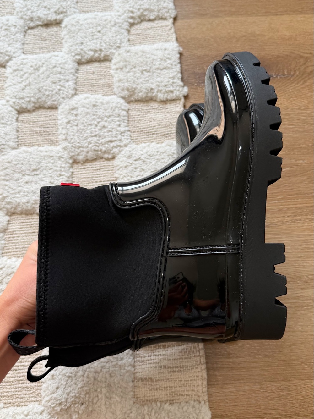Hunter Ella Chelsea Waterproof Winter Boots in Black - Picture 3 of 6